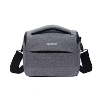 Придбати - сумку для фото- та відео  Фотосумка для фотоапарата Sony α, протиударний чохол Sony Alpha Соні Альфа Сірий з чорним (код: IBF064SB)