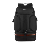 Придбати - сумку для фото- та відео  Фоторюкзак універсальний + 15,6" відділ для ноутбука, чорний з помаранчевим (код: IBF028BJ)