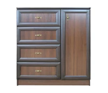 Придбати - комод  Комод Олімп МДФ накладки профіль МАКСІ-МЕБЛІ Горіх темний (12658)