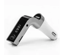 Придбати - FM трансмиттер  FM Модулятор Трансмітер для авто з Bluetooth MP3 AUX передавач Clefers G7 чорний з сріблястим