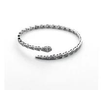 Придбати - браслет  Жорсткий браслет змія Maxi Silver 9411 SE, розмір регульований