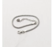 Придбати - браслет  Тенісний браслет з білим камінням Maxi Silver 9361 SE, розмір 16-21см