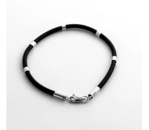 Придбати - браслет  Каучуковий браслет з бочонками Maxi Silver 8926 SE, розмір 21см