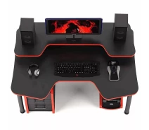 Придбати - стіл ПК  Стіл геймерський CNC Mebli Comfort GT12N з надбудовою та шухлядою Black/Red