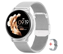 Придбати - смарт-годинник  Жіночі Розумні Годинники Melisia Сріблясті Сталевий Браслет Сенсорний Дисплей Пульсометр Uwatch (342096)