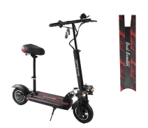 Придбати - електросамокат  Електросамокат із сидінням 800 ват колеса 10 дюймів із дисковими гальмами Best Scooter Чорний з червоним (40215)