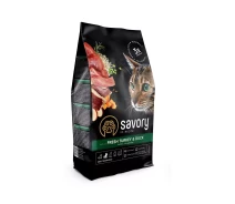 Придбати - корм для кота  Savory Корм ​​для котів вимогливих Savory Gourmand Fresh Turkey & Duck 0,4 кг, з індичкою та качкою