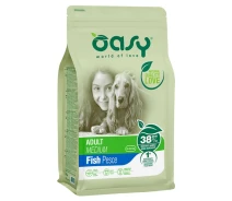 Придбати - корм для собаки  Корм OASY LIFESTAGE Adult Medium риба 3 кг