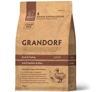 Придбати - корм для собаки  Сухий корм Grandorf (Грандорф) Duck & Turkey Adult Medium & Maxi для середніх та великих собак з качкою, 3 кг