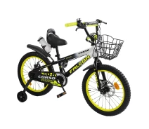 Придбати - велосипед  Дитячий велосипед 18 дюймів 5-8 років з додатковими колесами Corso Falcon Жовтий з білим (40327)