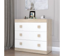 Придбати - комод  Комод на 3 ящики Еверест Соната-1 дуб сонома + білий (EVR-2044)