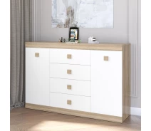 Придбати - комод  Великий комод Эверест на 4 ящика Соната-8 дуб сонома + белый (EVR-2013)