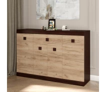 Придбати - комод  Великий комод Эверест с дверями и ящиком Соната-7 венге темный + дуб крафт золотой (EVR-2017)