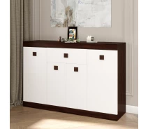 Придбати - комод  Великий комод Эверест с дверями и ящиком Соната-7 венге темный + белый (EVR-2018)