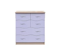 Придбати - комод  Комод Яся(6 ящиків)(фасади з кольорового ДСП 6 кат.) Максі-Меблі Дуб молочний/Лаванда (9433)