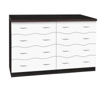 Придбати - комод  Комод Шок МАКСІ-Меблі серії Хвиля Венге магія / Білий (8907)