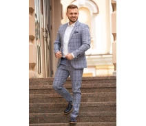 Придбати - чоловічий костюм  Костюм Trend Collection 3021 Синій + синя клітина (01-21) 52