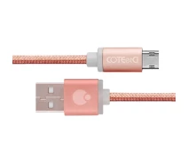 Придбати - кабель та перехідник  Кабель micro-usb COTEetCI M23, 2м, рожеве золото (00-00017358)