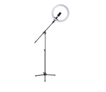 Придбати - кільцеве світло  Кільцева LED лампа 30 см із тримачем для телефону Стійка Журавель 163 см (LED30+163)