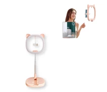 Придбати - кільцеве світло  Лампа кільцева Remax CK-02 30 см на підставці обертання на 360° 24 Вт білий/рожевий (ЦУ-00034780_906)