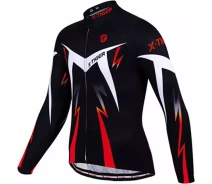 Придбати - велоодяг  Велоджерсі X-Тiger XM-CY-013 кофта з довгим рукавом Red S