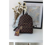 Придбати - рюкзак  Рюкзак Louis Vuitton коричневий у карту з коричневими ручками міні Луї Віттон рюкзак жіночий PTR (20459-3-ptr)