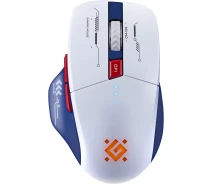 Придбати - мишку для ноутбука  Миша бездротова ігрова Defender Tisa GM-126, 1600 dpi, 7 кнопок, акумулятор 400 mAh, Синьо-Біла (52126)