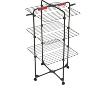 Придбати - сушилку для білизни  Сушіння для білизни Vileda Mixer 3 Ultimate баштова вертикальна, 3 рівня, довжина для сушіння 30 м, висота 132 см Чорний (174077)