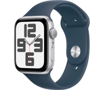 Придбати - смарт-годинник  Смарт-часи Apple Watch SE 2 GPS 44mm Silver Aluminium Case with Storm Blue Sport Band M/L (MREE3) [95094] "Seller Refurbished"