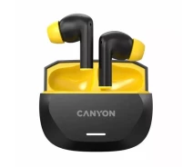 Придбати - навушники  Навушники Canyon Hexagon 7 TWS ANC+ENC Wireless Charge Black/Yellow (CNS-TWS7BY)
