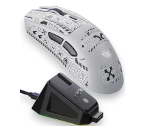 Придбати - мишку для ноутбука  Миша бездротова ігрова Aula SC380 Print, 12000 DPI 2,4G+Bluetooth White Миша безпровідна ігрова Aula SC380 Print,12000 DPI 2,4G+Bluetooth White