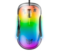 Придбати - мишку для ноутбука  Миша ігрова Onikuma CW925 з RGB підсвічуванням, 12800 DPI, провідна USB 1.5м, прозора