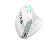 Придбати - мишку для ноутбука  Вертикальна миша бездротова Zelotes F-36 з акумулятором та RGB підсвічуванням 2,4G+Bluetooth White (6677392219122314873c4982)