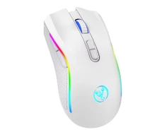 Придбати - мишку для ноутбука  Миша бездротова з підсвічуванням HXSJ T69 2,4GHz White (66d8c9e6f8b222273864eb23)