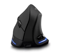 Придбати - мишку для ноутбука  Вертикальна миша бездротова Zelotes F-35 з акумулятором та RGB підсвічуванням Black (66f3225ed0ccb06eb631b5a2)