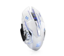 Придбати - мишку для ноутбука  Бездротова ігрова мишка X8 WOLF підсвічування USB Charge з вбудованим акумулятором White (66f40d8c6738913eea78f472)