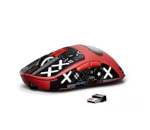 Придбати - мишку для ноутбука  Миша бездротова attack shark x3, red (стрічка), bluetooth 5.2/usb 2.4ghz/type-c, оптична (сенсор pixart paw3395), до 26 000 dpi, 50g, 650ips, 5 кнопок, перемикачі 4ka, 4 mk4