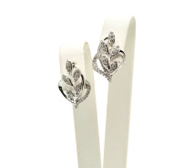 Придбати - сережку біжутерію  Сережки Xuping Jewelry "Листочки з камінням" срібло (050942)