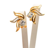 Придбати - сережку біжутерію  Сережки Xuping Jewelry "Крила з великим каменем" позолота (022345)