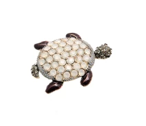 Придбати - брошку біжутерію  Брошка Fashion Jewerly "Черепашка з білими каменями" (045849)