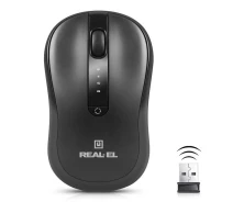 Придбати - мишку для ноутбука  Миша бездротова REAL-EL RM-450W Black