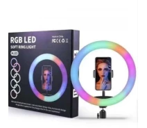 Придбати - кільцеве світло  Кільцева світлодіодна лампа 33 см RGB LED RING MJ33 PTR (14686-ptr)