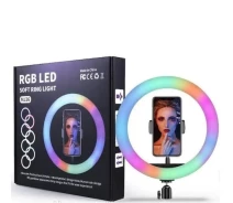 Придбати - кільцеве світло  Кільцева світлодіодна лампа RGB MJ-26, 26 см (1 тримач) PTR (18315-ptr)