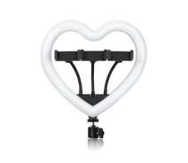 Придбати - кільцеве світло  Кільцева крига-лампа серце Ring RGB JM33-13 для студійного освітлення 33см для фото та відео 3 тримача (19773)