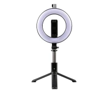Придбати - кільцеве світло  Селфі регульований штатив для фото та відеозйомки з Лампою XO SS12 колір Чорний (BOS_V16656)
