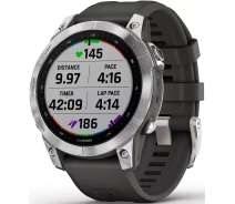 Придбати - смарт-годинник  Смарт-годинник Garmin Fenix ​​7 Silver with Graphite Band(010-02540-00/01)