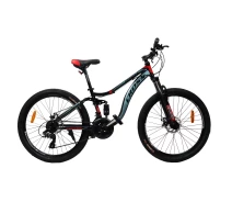 Придбати - велосипед  ВЕЛОСИПЕД CROSS PIONEER 26" рама 14" Двухподвес ЧОРНИЙ-ЧЕРВОНИЙ