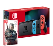 Придбати - ігрову консоль  Ігрова консоль Nintendo Switch Red & Blue Bundle (гра Witcher 3 Complete Edition)