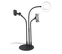 Придбати - кільцеве світло  LED лампа освітлення кільцева лампа 3 in 1 9cm для столу Білий (BOS_V11826)