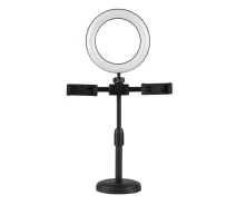 Придбати - кільцеве світло  Лампа Кільцева 16 см з Двома Тримачами Колір Чорний (BOS_V11871)